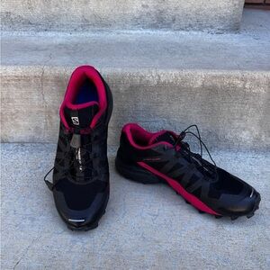 Salomon Black and Pink Outdoor Shoes